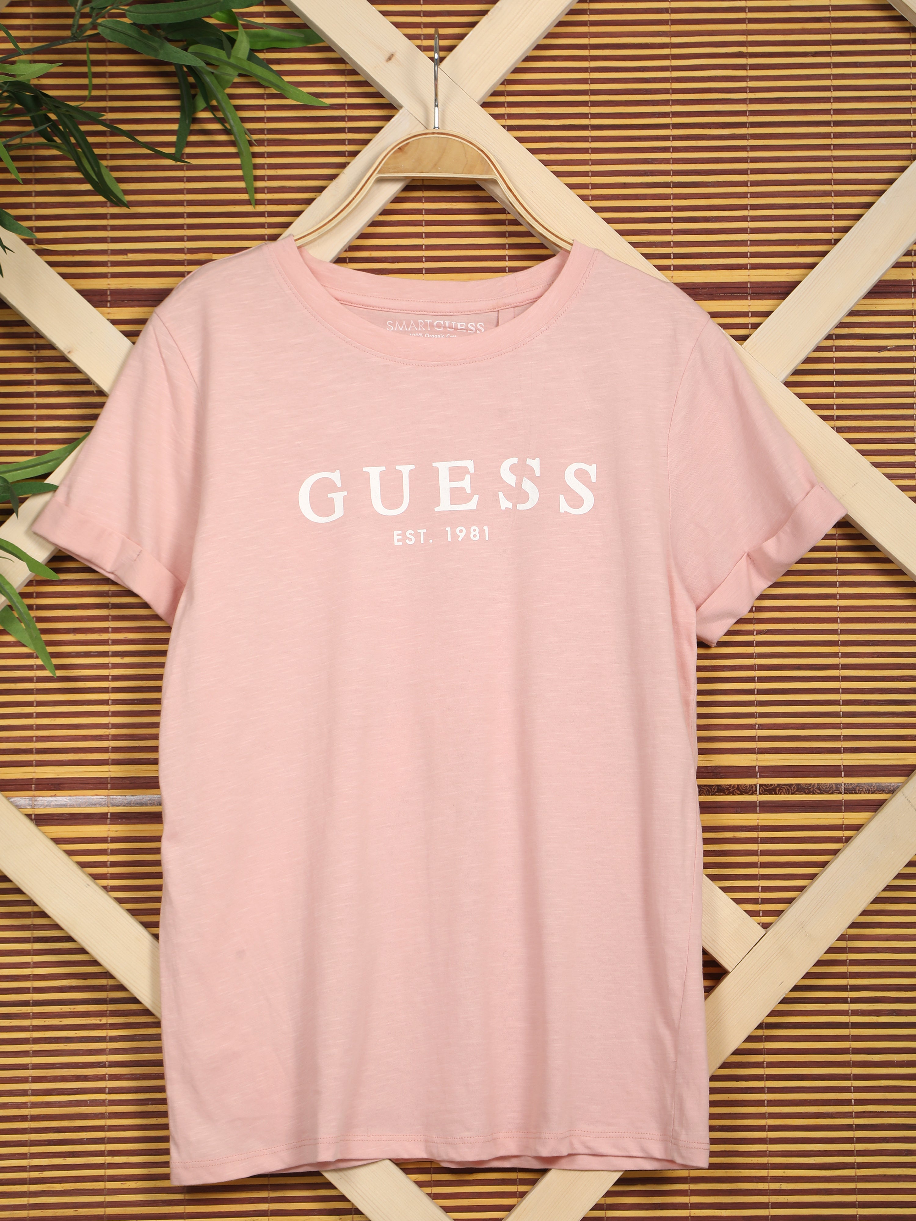Women's Short Sleeve T-shirt-Peach,34.5