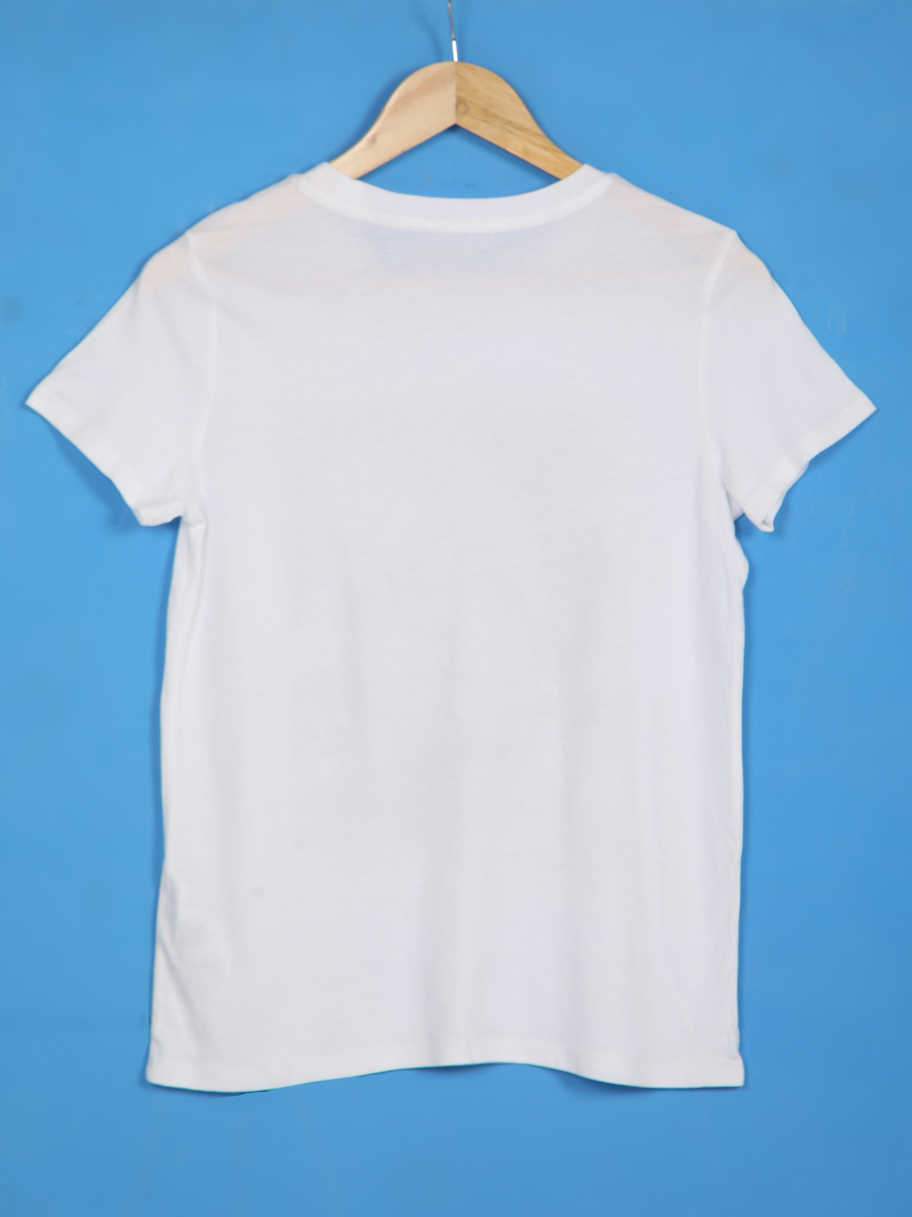 Women's Short Sleeve T-shirt-White,34