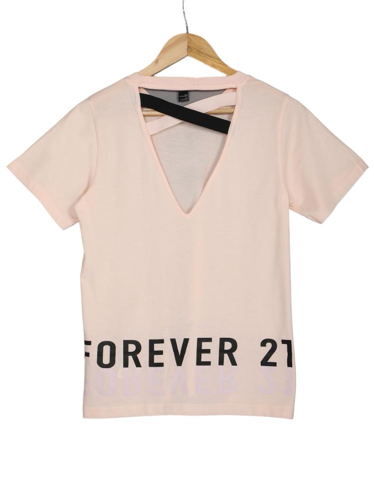 Women's Short Sleeve Stylist T-shirt-Powder Peach
