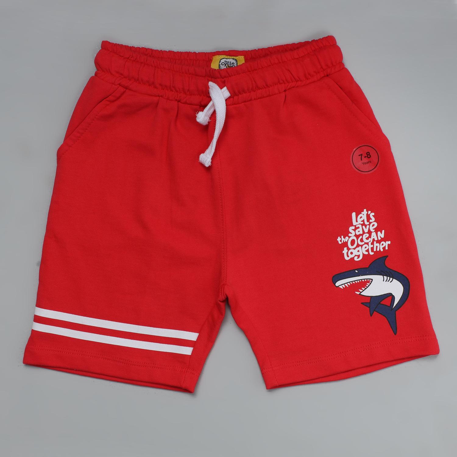 Clothing Boys Pattern Shorts-Red