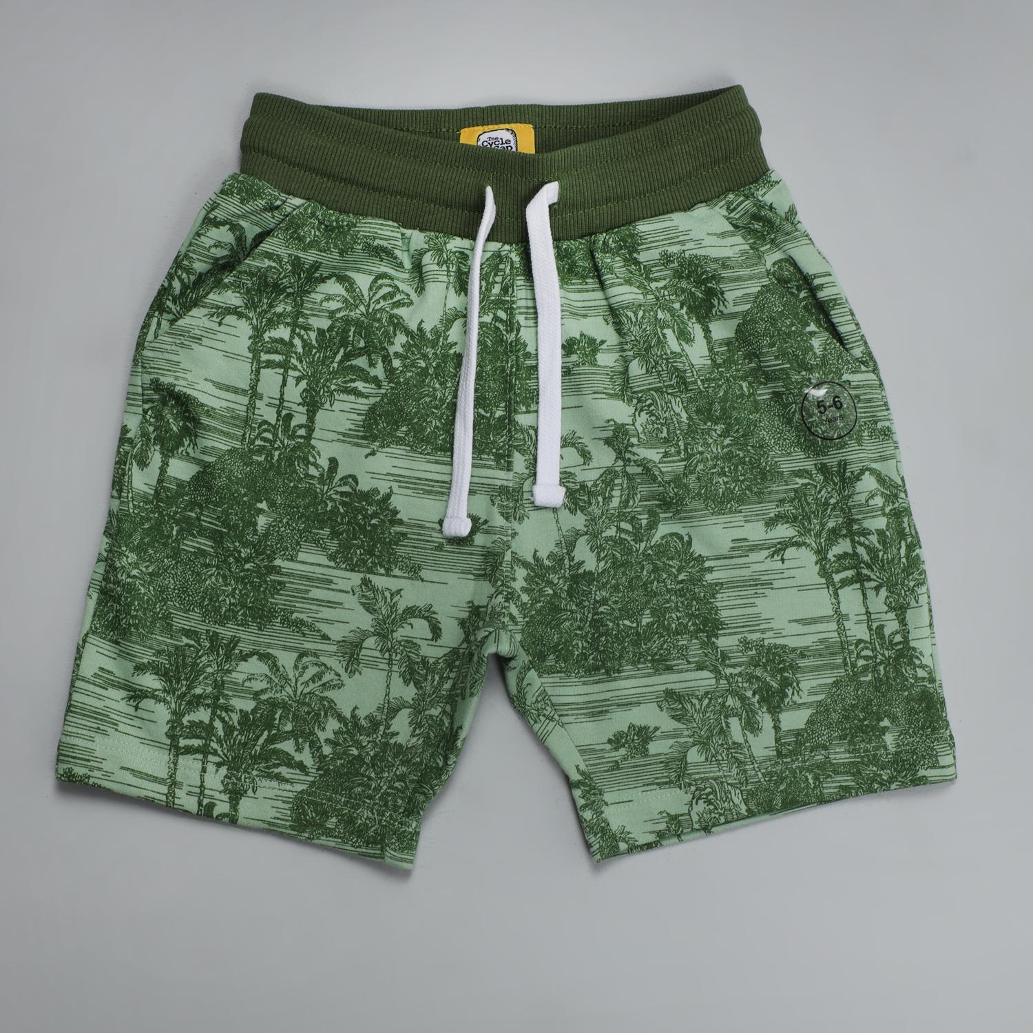 Clothing Boys Pattern Shorts-Green