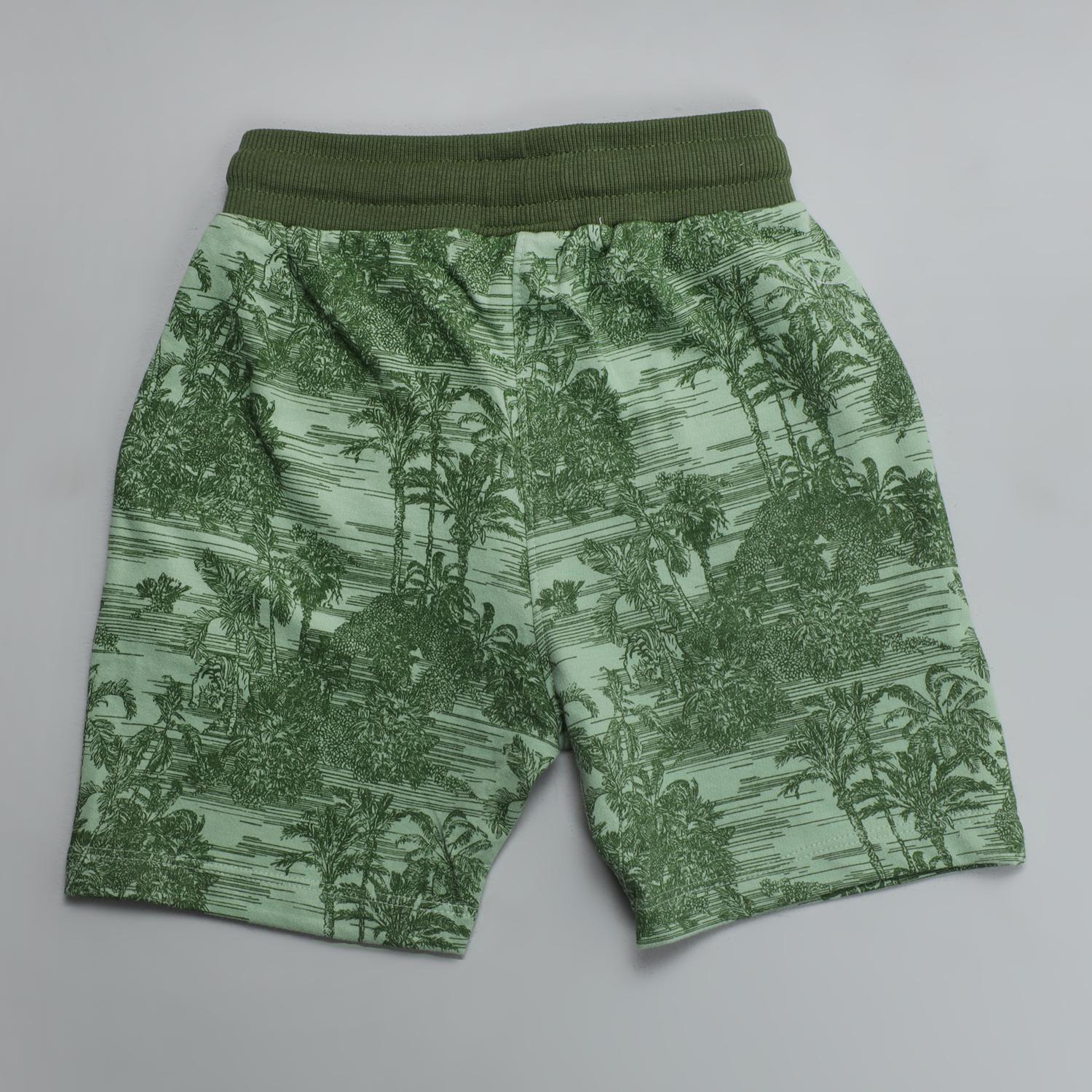 Clothing Boys Pattern Shorts-Green